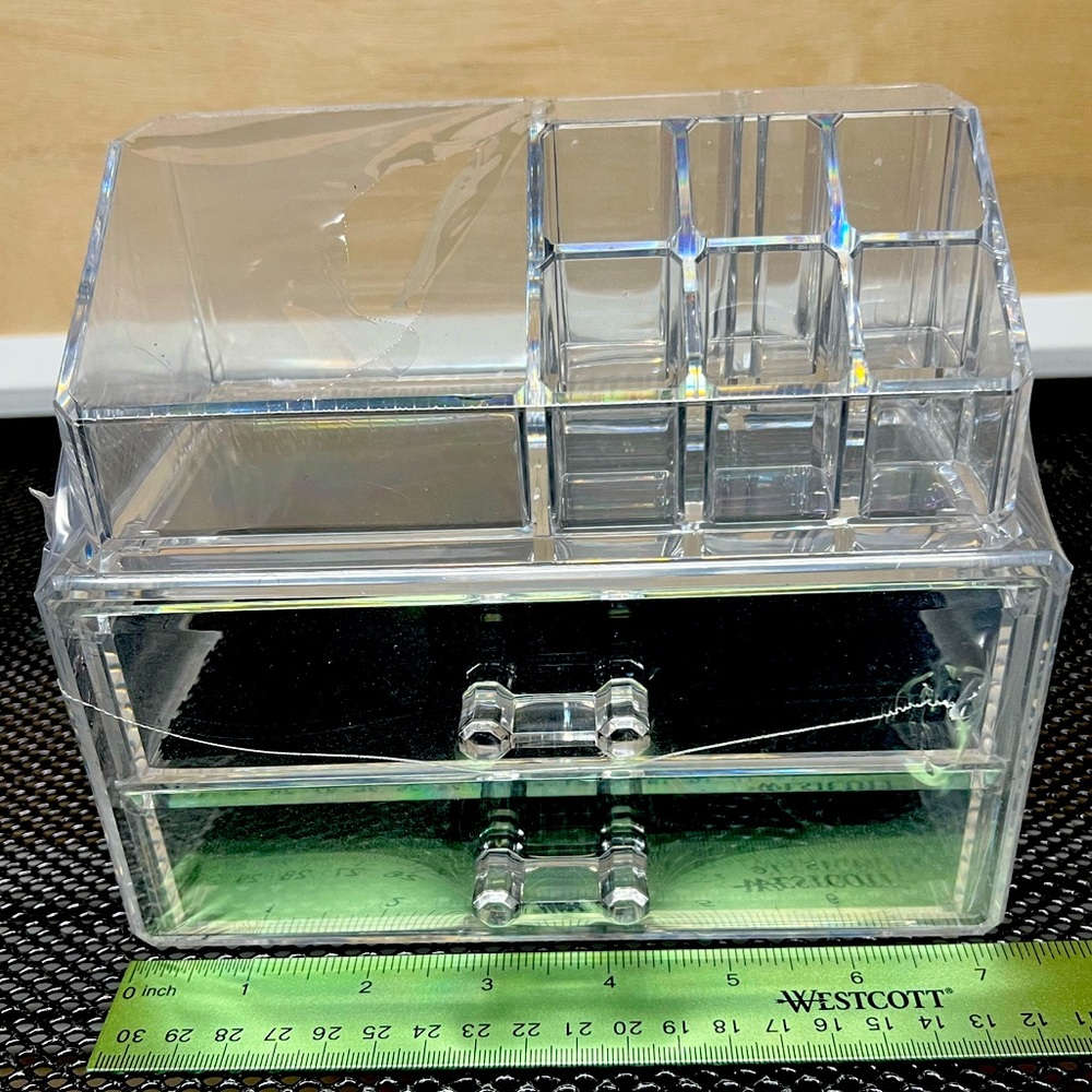 Clear Cosmetic Makeup Make Up Display Organizer Acrylic Case Box Jewelry Storage